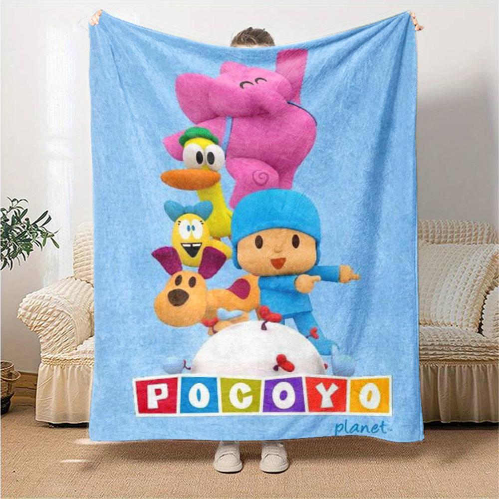 Coperta in Flanella con Stampa Cartone Animato Pocoyo Alta Qualità Calda Confortevole Coperta per Tutte le Stagioni Perfetta per Regali Decorazioni per la Casa