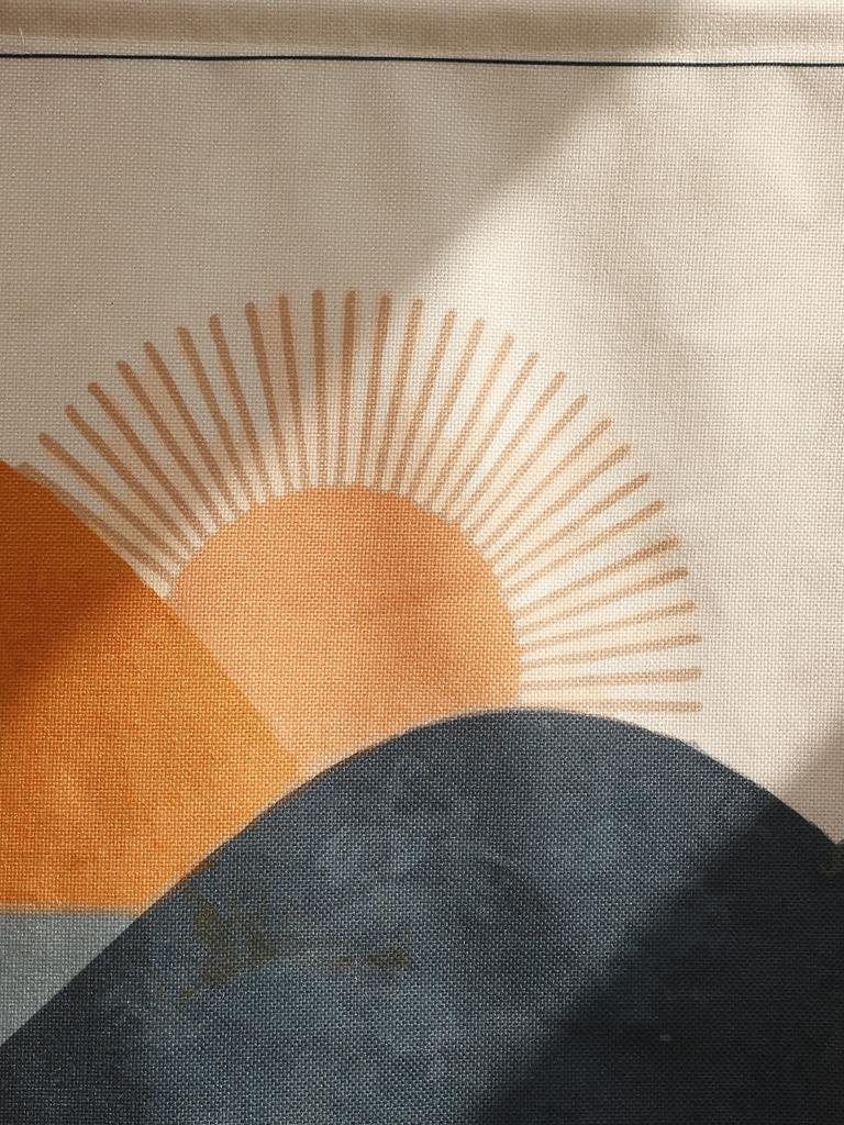 Boho Macrame Wall Tapestry Mountain Sunrise And Sunset Home Decoration Tapestry Wall Hanging Room Decors Aesthetic Wall Decor