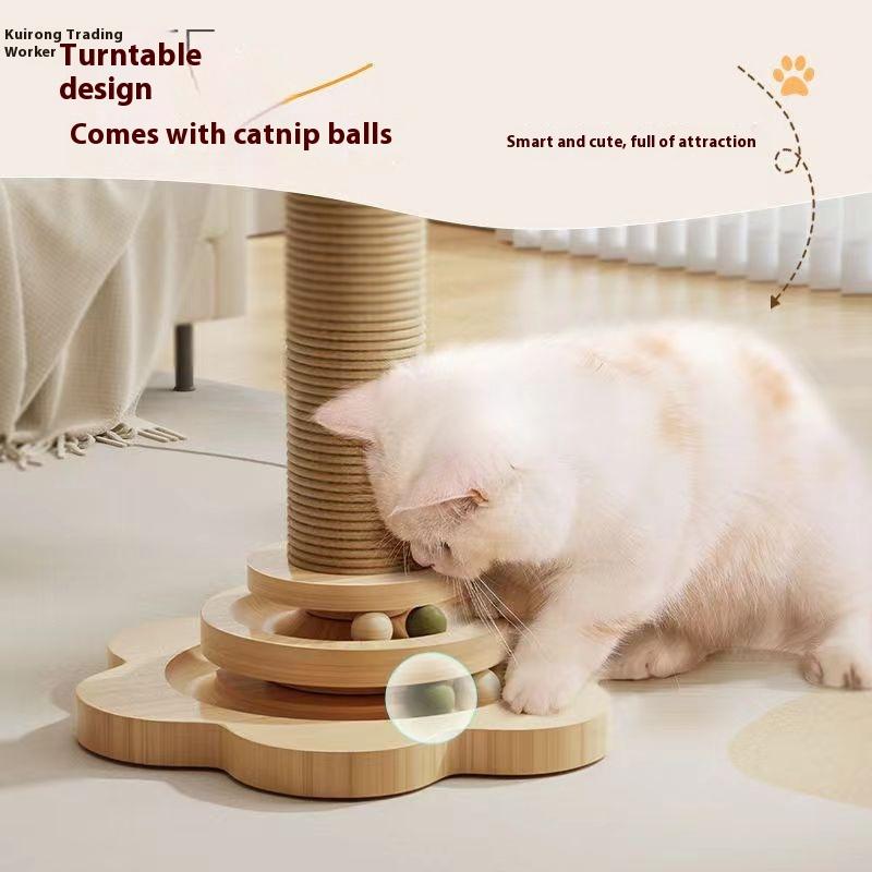 Tiragraffi 4 in 1 Giocattolo per Gatti Tiragraffi Naturale in Sisal Giocattoli Interattivi per Gatti
