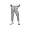 Jordan Solid Color Logo Elastic Waist Fleece-Lined Knit Jogger Pants Men Bottoms Grey DQ7469-091