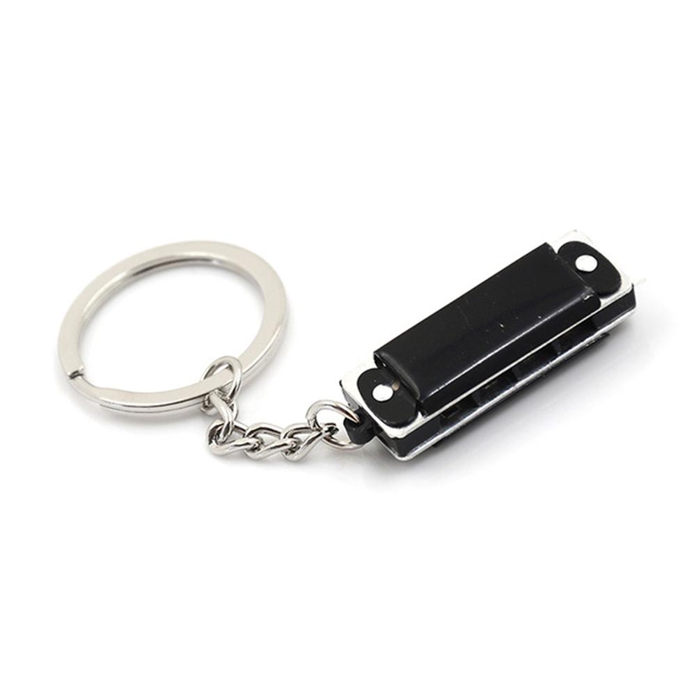 Shaped Woodwind Instruments Harmonica Keychain Keys Holder Harmonic Keyring Hanging Pedants