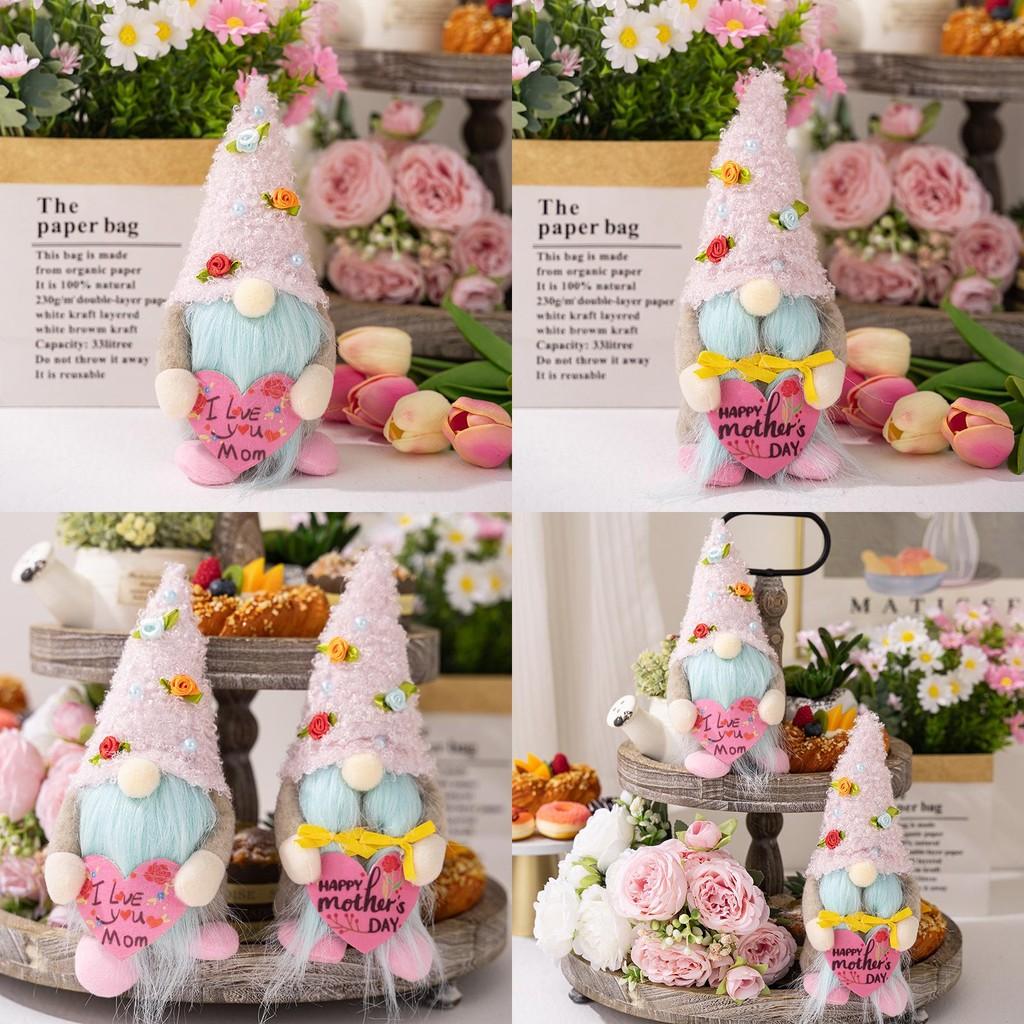 Pink Gnome Delightful Doll With Heart Design For Unique Mothers Day Decor