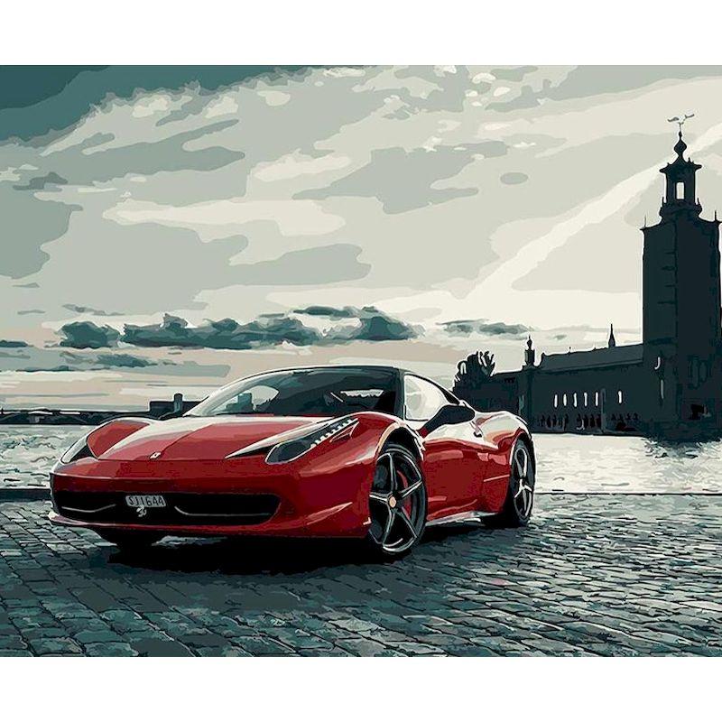 PhotoCustom Painting By Number For Adults On Canvas Sports Car Diy Picture Of Coloring Drawing Oil Painted By Number Home Decor