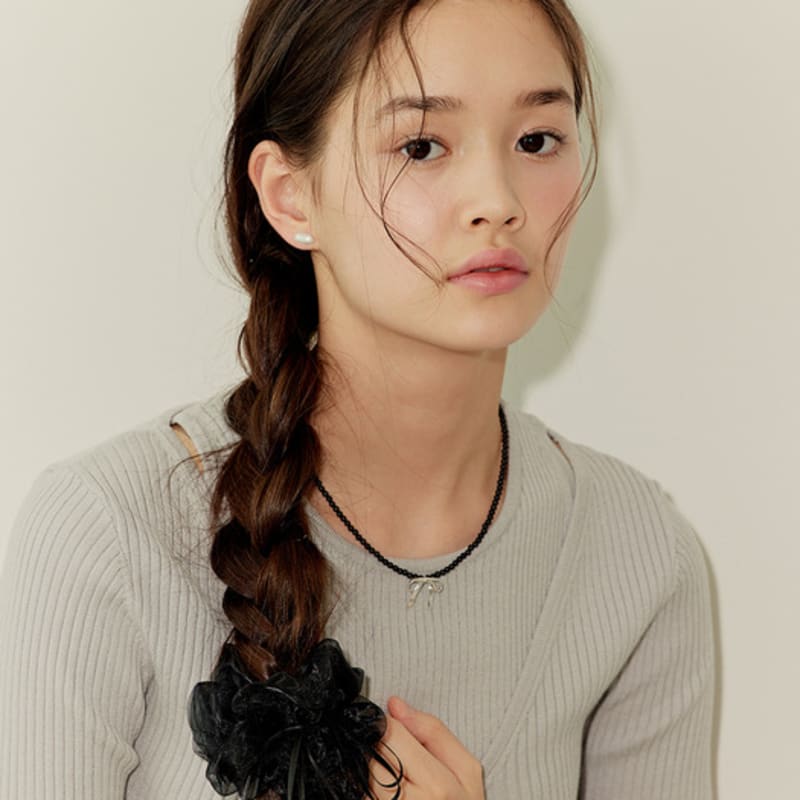 Murmur Mesh Ribbon Tie Hair Scrunch