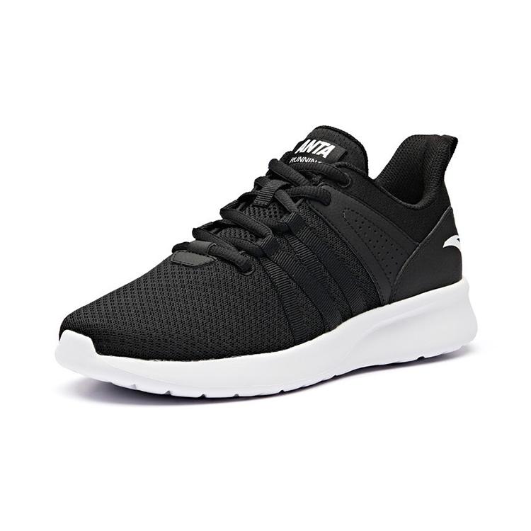 Anta Running Collection Cushioning Slip Resistant Abrasion Resistant Low top Running Shoes Women's Black White 92915586-3