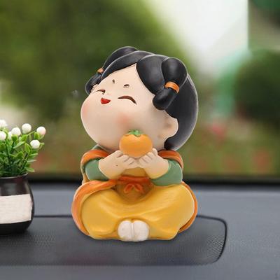 Figurines Auto Interior Dashboard Decorations Resin Crafts Chinese Style Ornaments for Car