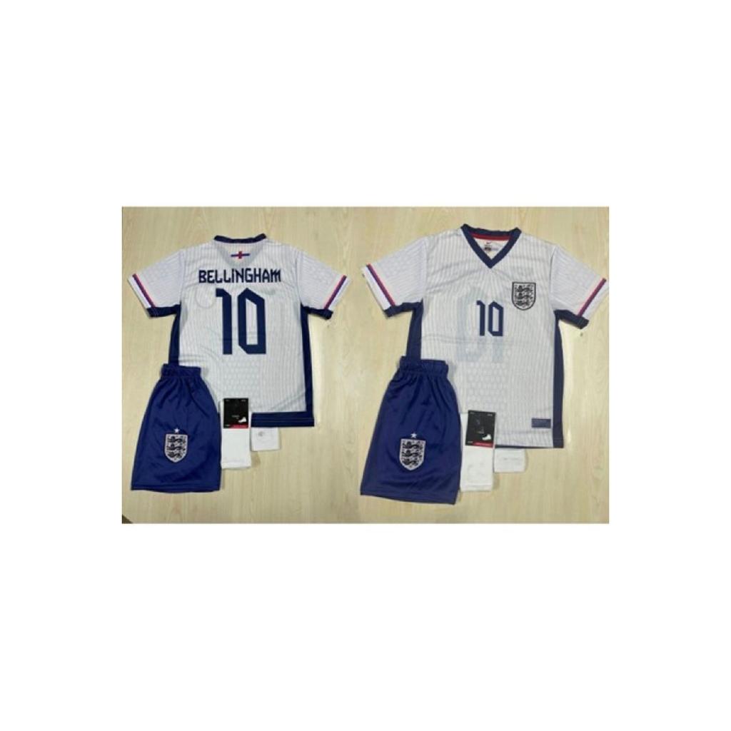 Jude Bellingham England Weißes Kinder-Trikot-Set mit 4 Socken und Armband Y373837