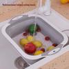 Planche à découper et bassine 6-en-1 pliables de qualité alimentaire avec égouttoir