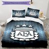 Argentina Football Club Printed Pattern Duvet Cover Set – Includes 1 Duvet Cover and 2 Matching Pillowcases Bedroom Decor Christmas Gifts