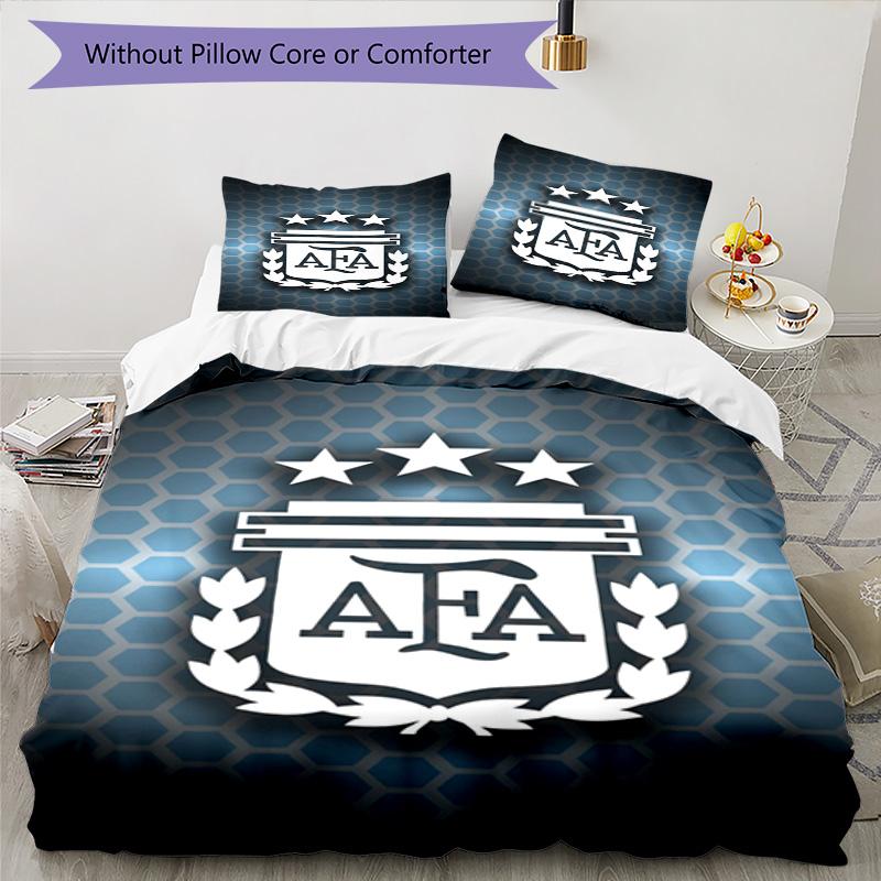 Argentina Football Club Printed Pattern Duvet Cover Set – Includes 1 Duvet Cover and 2 Matching Pillowcases Bedroom Decor Christmas Gifts
