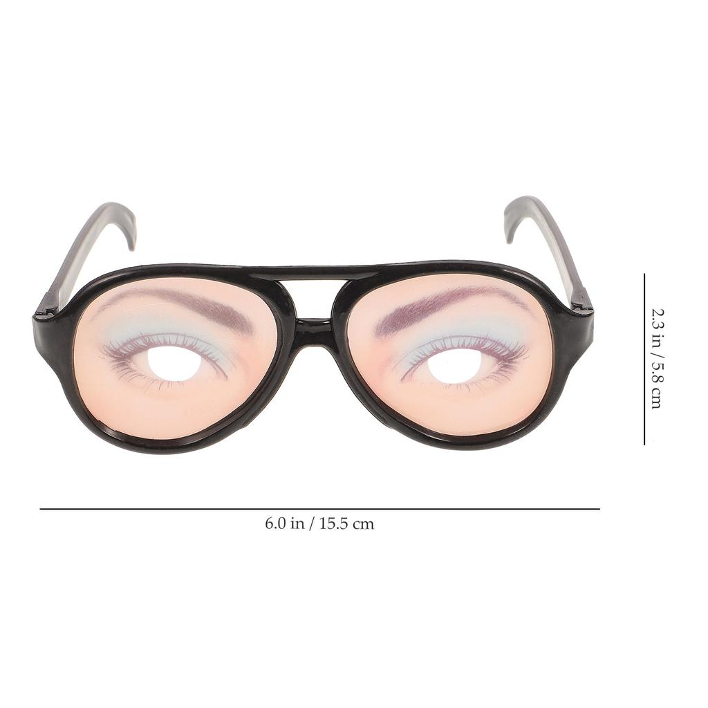 Lightweight Funny Glasses One Size Cool Fashion Style Prop for Halloween Cosplay Masquerade Party Prank Gag Gift Idea