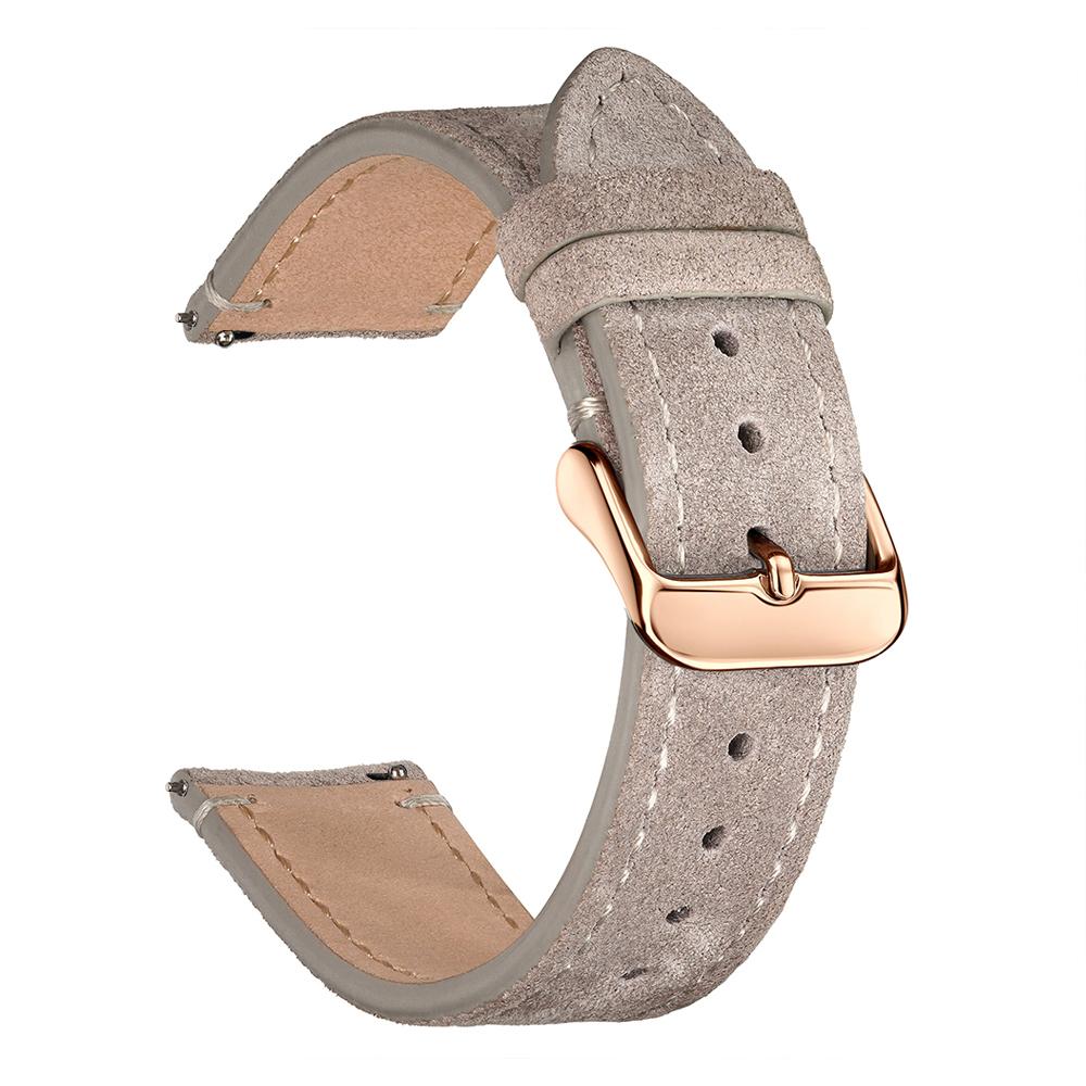 

Suede Leather Watch Bands 18mm 20mm 22mm Matte Cowhide Straps For Huawei Watch GT3/GT3 Pro Bracelet Golden Brown Watch Wristband 22mm