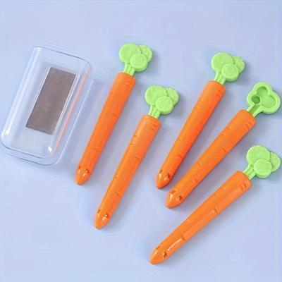 Sealing Clips PP Multi Purpose 5Pcs Food Bag Clips Carrot Shape for Household for Kitchen
