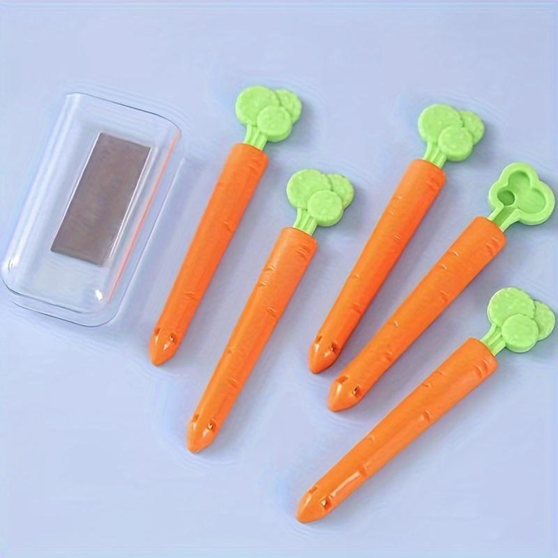 5Pcs Carrot-Shaped PP Sealing Clips – Multi-Purpose Food Bag Clamps for Kitchen & Household (Food Storage Clips)