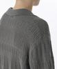 Musinsa Standard Multi-Crochet Slit Neck Knitted Polo Shirt [Khaki Grey]