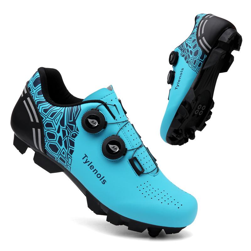 Nuove Scarpe da Ciclismo da Esterno Scarpe da Uomo e da Donna Scarpe da Bicicletta Fibbia Rotante Blocco Montagna Blocco Strada Sbloccato