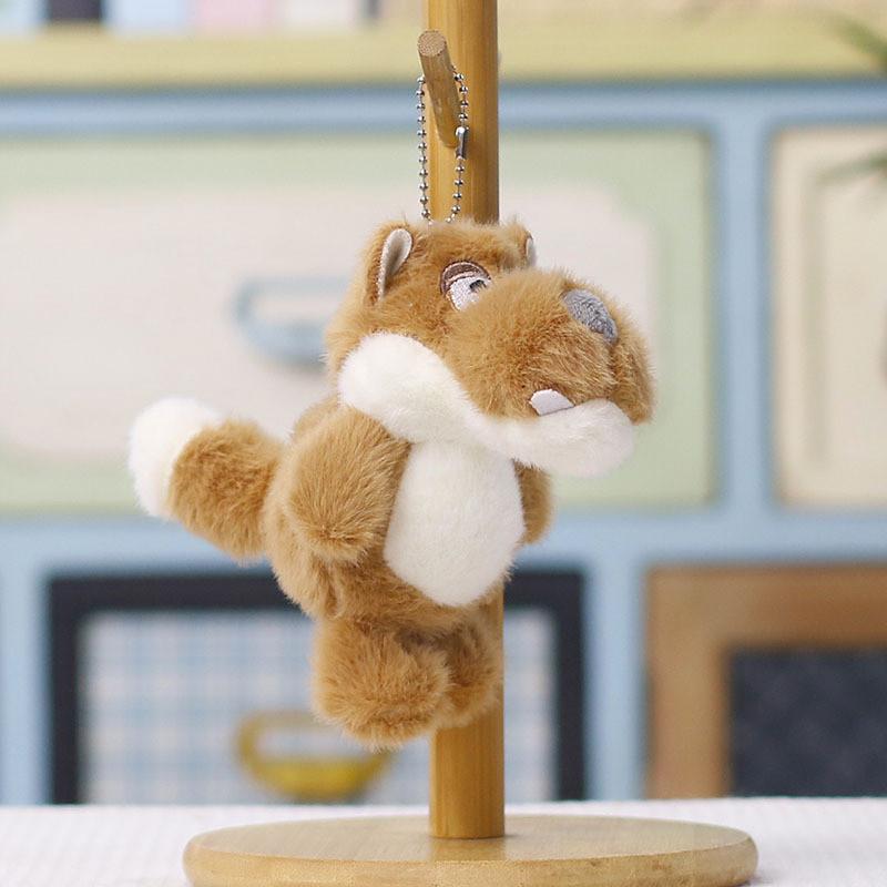 Plush Wolf Keychain With Polyester Fiber Filling For Kids And Adults
