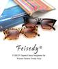 FEISEDY Vintage Square Cat Eye Trendy Cat Eye B2473 Women's Sunglasses, Sunglasses,
