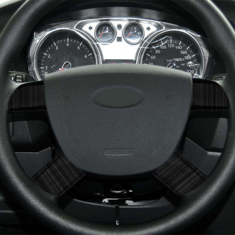 FOAL BURNING 4 teile/satz Edelstahl Auto Lenkrad Dekoration Abdeckung Trim Auto Styling Für Ford Focus 2 MK2