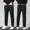 Autumn and Winter Plus Velvet Thick Cotton Elastic Casual Pants Men's Fashion Multi-bag Tooling Straight Trousers