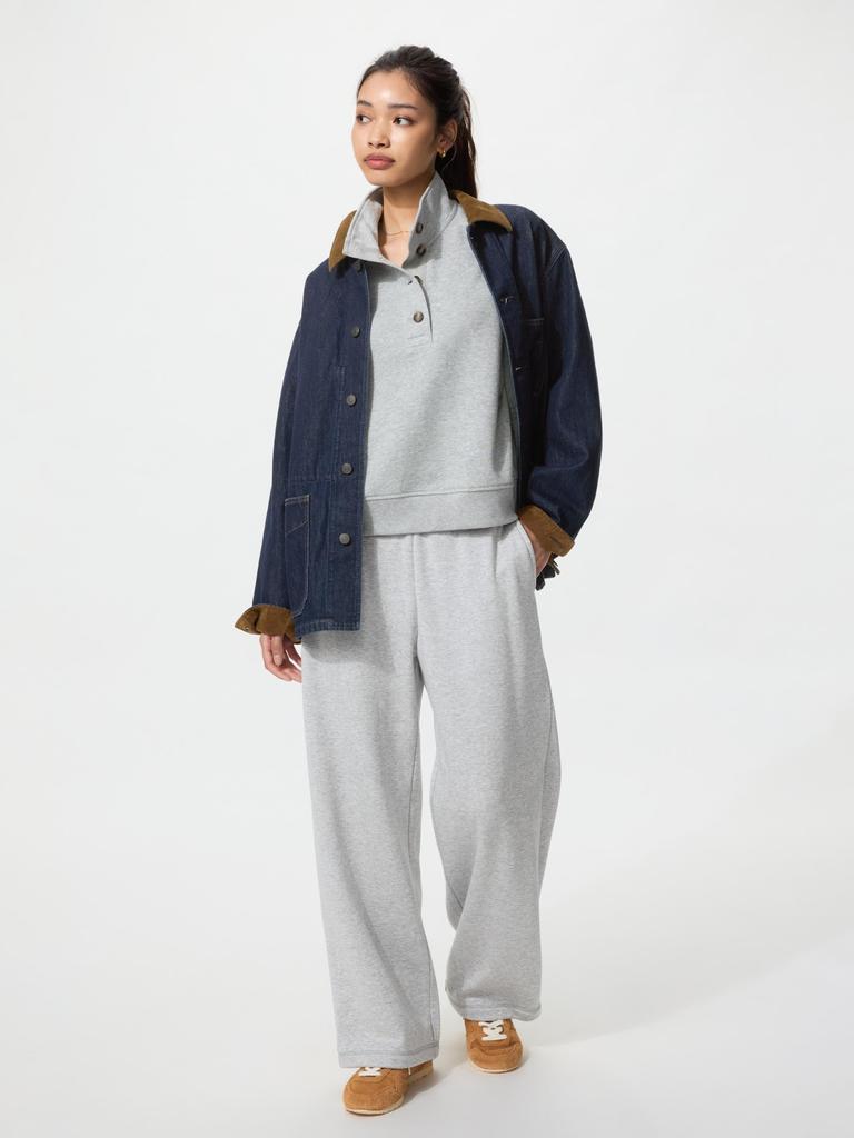 Uniqlo Japan Warm Boa Sweat Wide Leg Pants