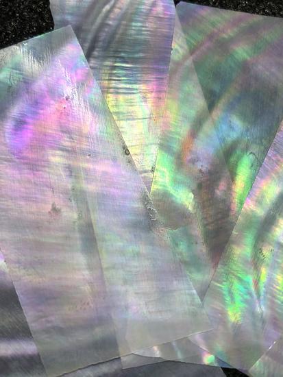 Natural Freshwater White Mother-of-Pearl Inlay Stickers - Shell Alternative Cue Light Pieces