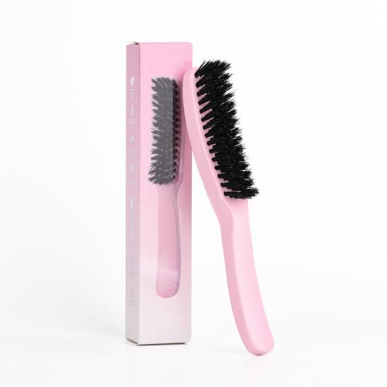 Men Beard Brush with Handle Nylon Beard Brush Home Boar Bristle Ergonomic Carved Salon Men Mustache