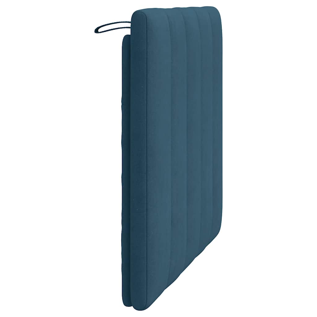 Vidaxl Headboard Pillow, Blue, 90 Cm, Velvety