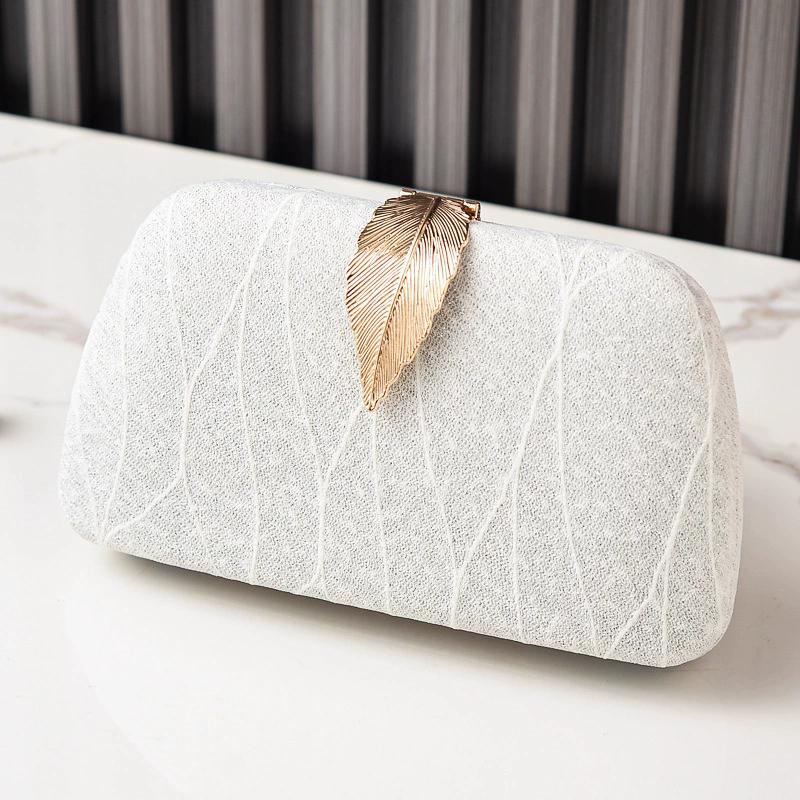 Women's Bag Leaf Hasp Handbag Luxury Designer Evening Clutches for Woman Elegant Brand Crossbody Bags Ladies Korean Purse