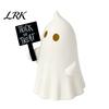 Glowing Halloween Decorations Light Up Ghost Figurine, Cute Small Resin Statue, Spooky Desktop Healing Room Decor Ornament for Table Mantel