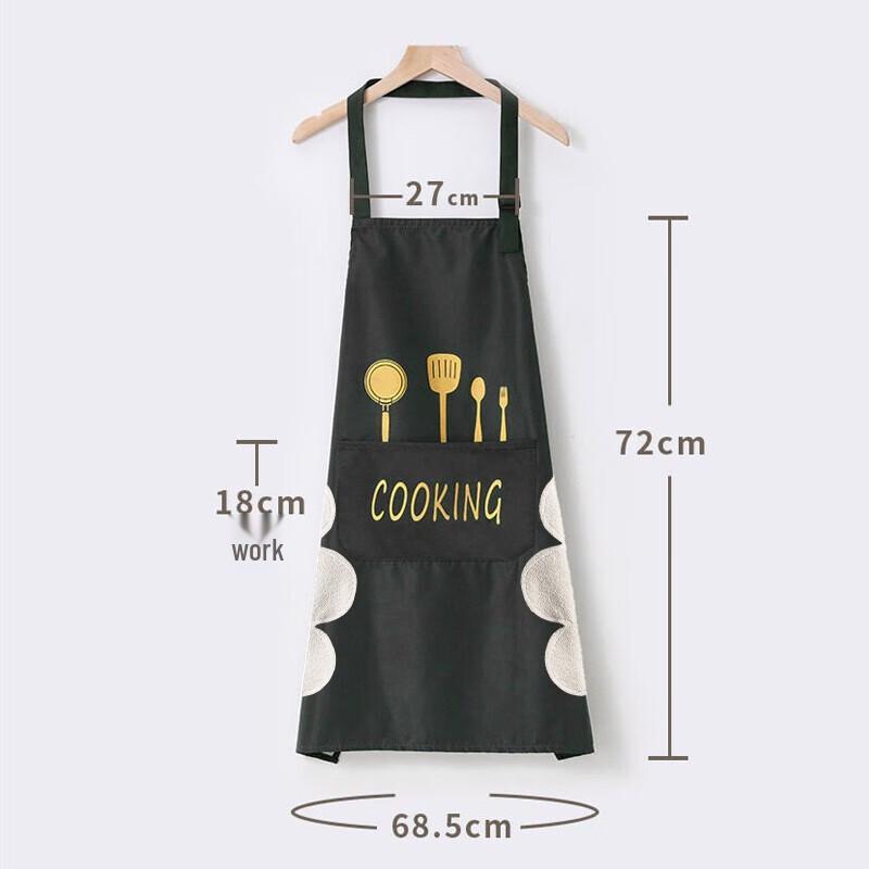 Black Waterproof Bib Apron (10-Pack)