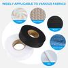 Ütüyle Yapışan Kenar Bandı Dikişsiz Dikiş Cadılık Kenar Bandı Giysiler Perdeler için Yapışkan Bant Kendin Yap Yapıştırma Siyah/Beyaz