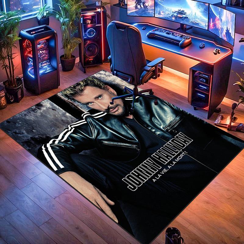 Johnny Hallyday: Life Death carpet Suitable for all seasons floor mats Dormitory decoration Protective pad Fashion