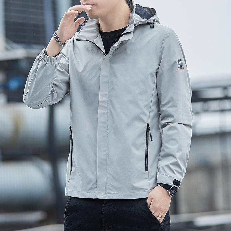 Spring and Autumn New Outdoor Sports Windproof Hooded Jacket Korean Casual Men's Jacket
