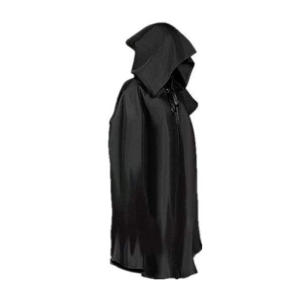 Hooded Plague Doctor Costume Set: Mask, Cloak, Pointed Hat, Bird Beak for Halloween and Cosplay