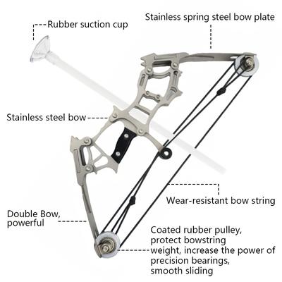 9.5inch Compound Bow Stainless Steel Includes 12 Arrows