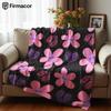 Pink Skull Rib Floral Galaxy Soft Flannel Blanket Breathable Warm Throw for Office Car Sofa Kids Room Birthday Xmas Gift