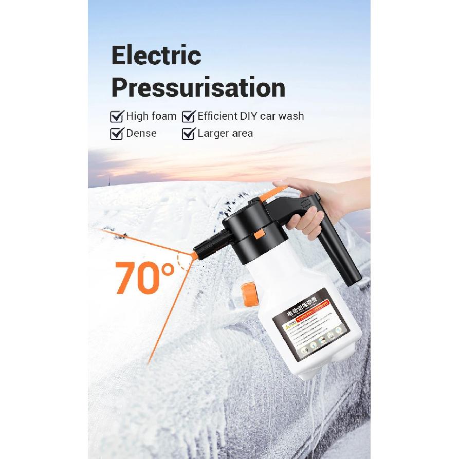 LEIBOO 2L Powerful Electric Foam Sprayer Car Wash Snow Foam Spray Bottle Rechargeable Auto Wash Sprayer Can Car Accessories