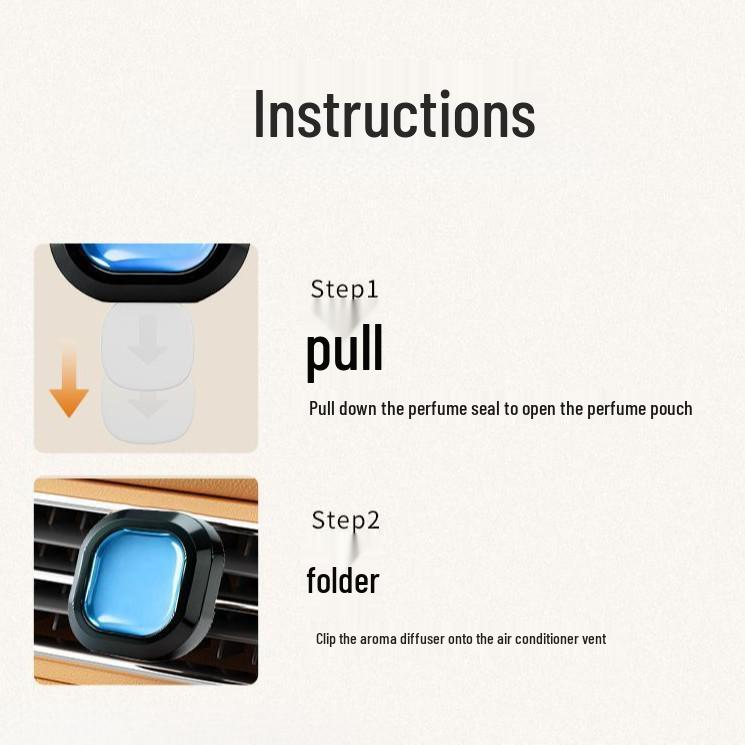 2025 Luxury Square Air Vent Car Perfume - Long-Lasting Fresh Aroma and Odor Removal