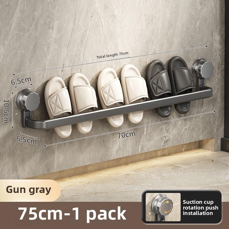 Bathroom Slipper Rack Wall-mounted Non-punching Toilet Toilet Shoe Drain Rack Storage Artifact Rack Suction Cup