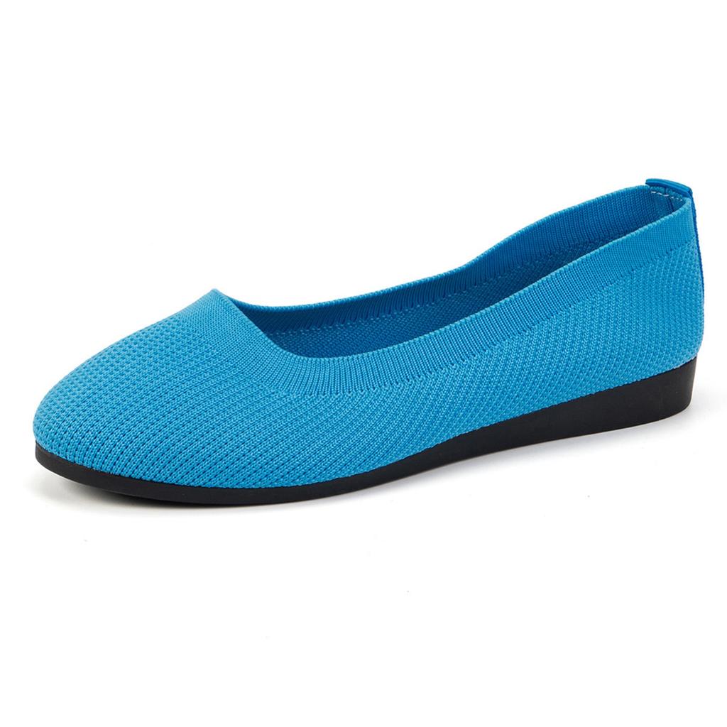 Summer New Large Size Round Head Flat Sole Shoes Women's Beanie Shoes Sports and Leisure Shoes