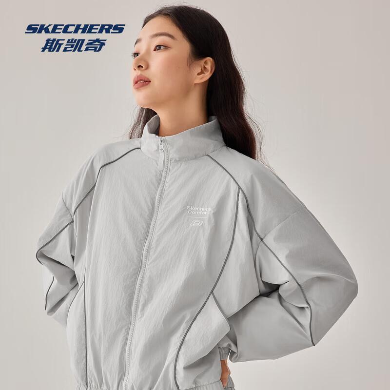 

SKECHERS Autumn/Winter Water-Resistant Hooded Woven Jacket M