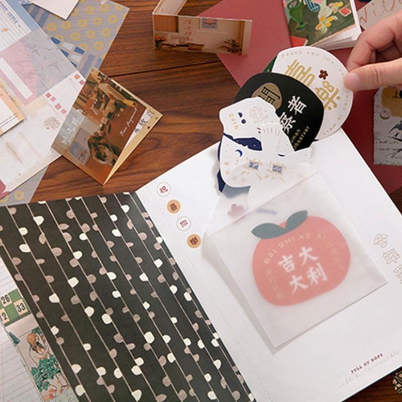 64 Sheets Antique Scrapbooking Background Paper Oil Painting Themed Craft Paper for Journal Embellishment Gift Packaging
