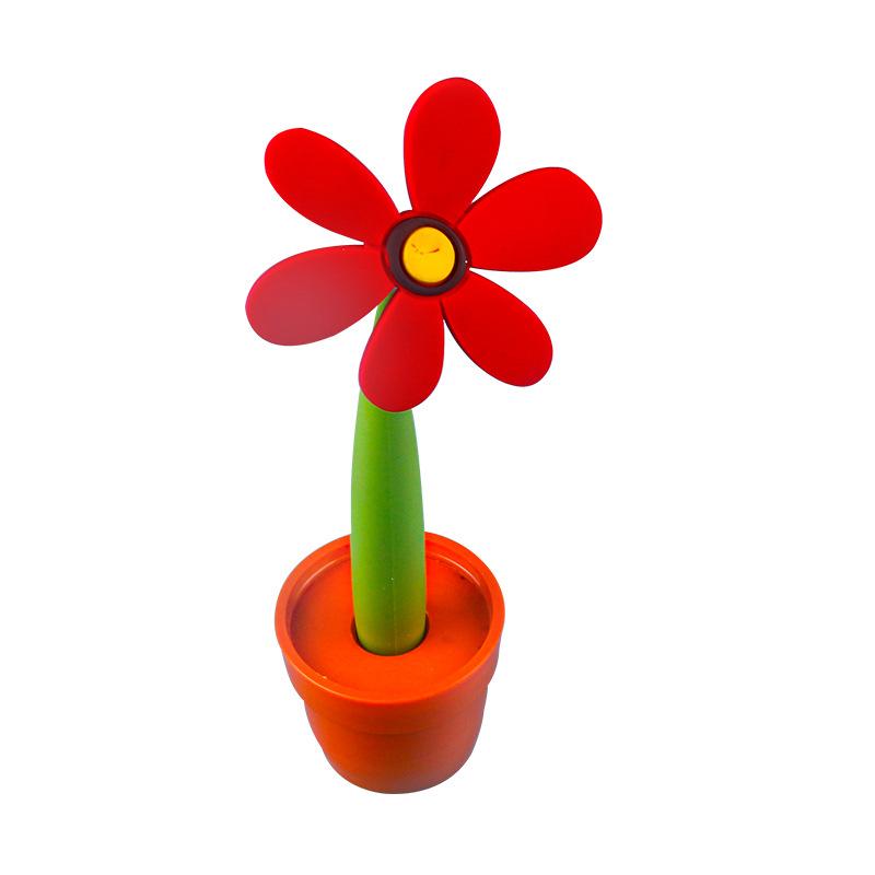 1 Piece Potted Plants Sunflower Ballpoint Pen Cute Kawaii Stationery Office School Supplies Creative Gift Funny