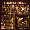 DIY Dream Study Book Nook - Wooden 3D Puzzle Bookend Kit, Creative Handmade Bookshelf Insert Model House Gift