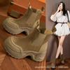 Thick soled chimney boots for women 2026 autumn/winter new collection  versatile short boots mid-range women's boots