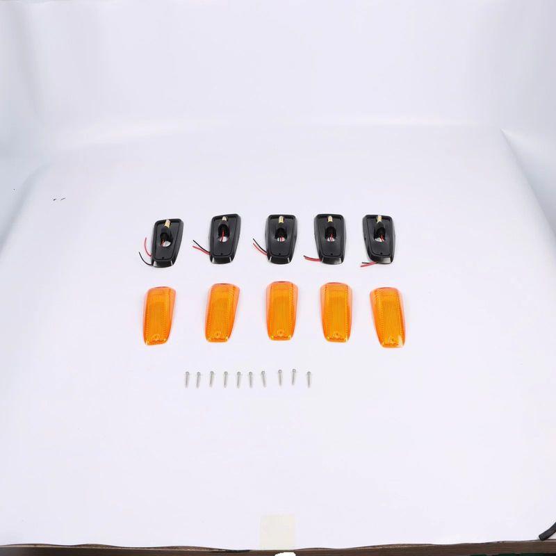 

5PCS Amber LED Cab Marker Roof Lights FOR Chevrolet C/K 1500 2500 3500 1988-2000 OE 11516638