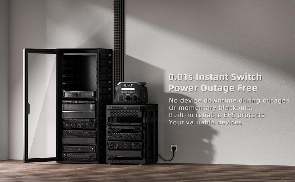 IEE P1800 1800W Portable Power Station, 1024Wh LiFePO4 Battery Solar Generator, 11 Output Ports, 1.2 Hours Fast Charging, App Control