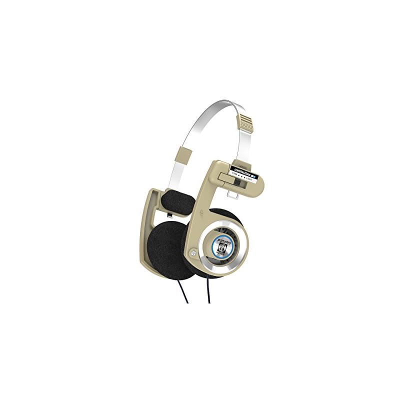 Koss Porta Pro Wired Limited Edition Rhythm Beige On-Ear Headphones with In-Line Mic, Volume Control, Touch Remote, and Hard Carry Case, 3.5mm Plug,