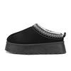 Cotton shoes, new large-size European and American thick-soled snow boots in autumn and winter, heightening and velvet to keep warm, wearing women'